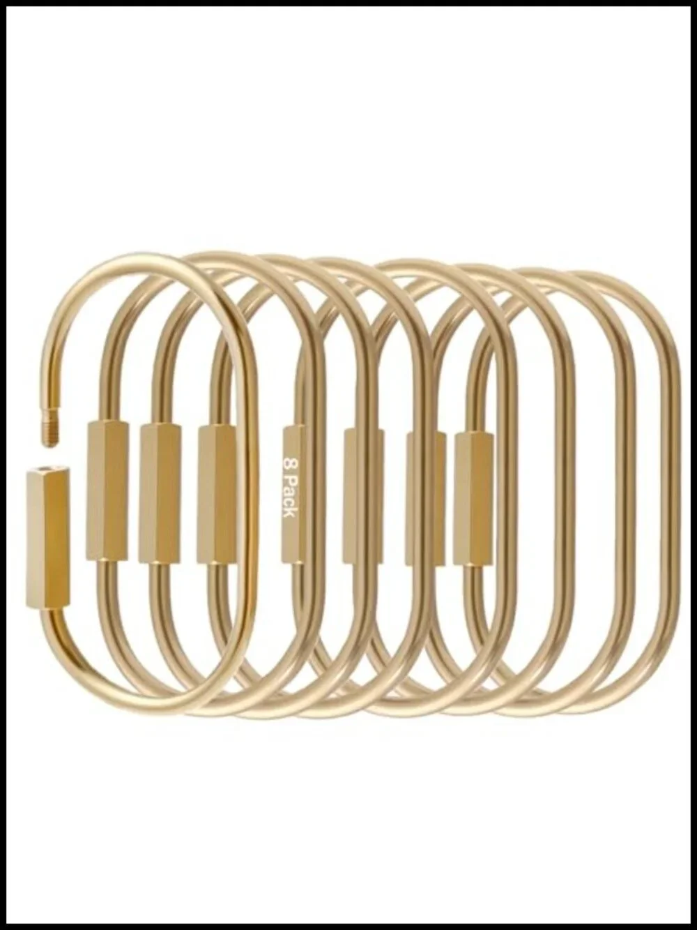 Solid Brass Screw Lock Carabiner Keychain Clip for Purse Bag Charm Holder